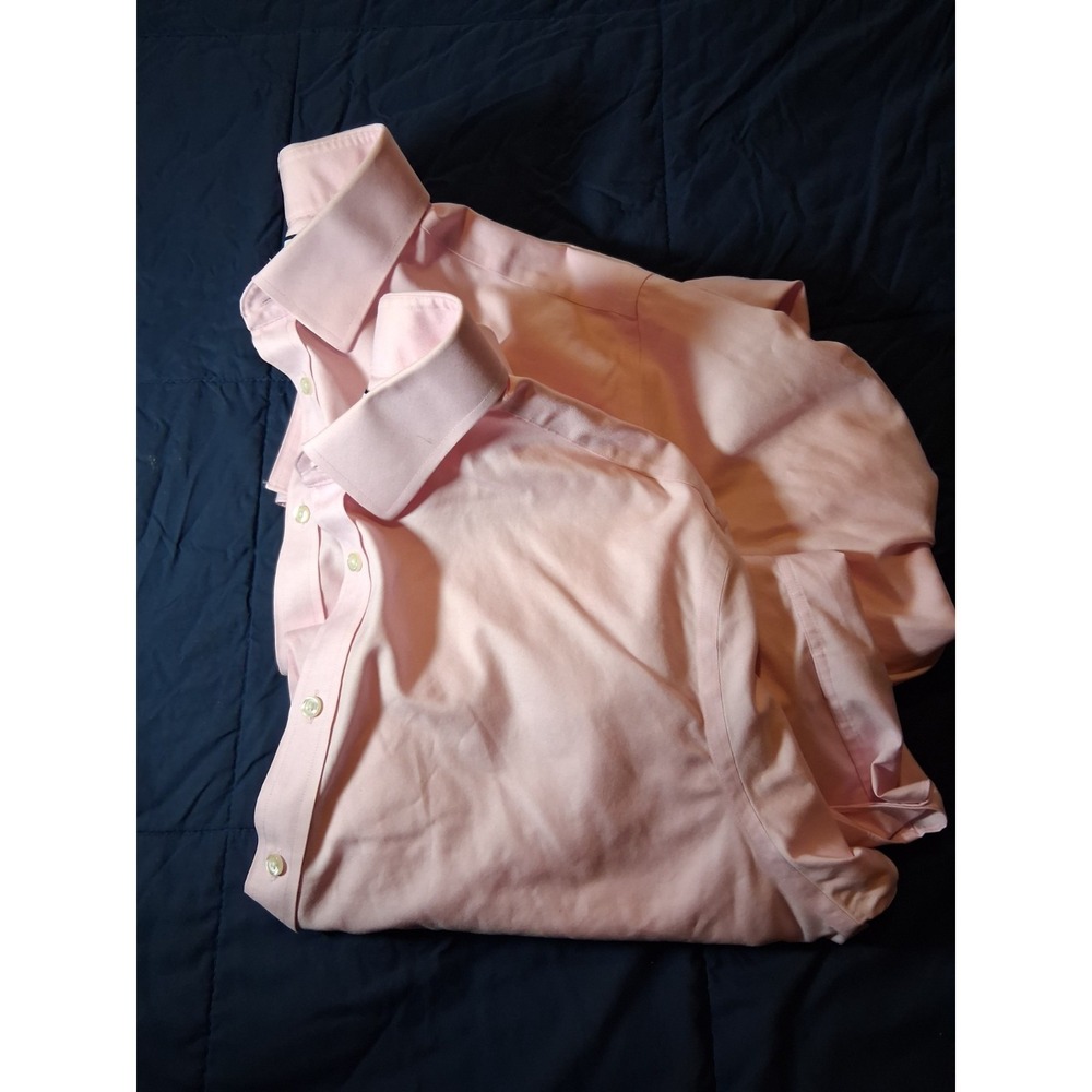 Charles Tyrwhitt Shirt Mens 18 35 Pink Slim Fit Non Iron Button Up Lot Of 2